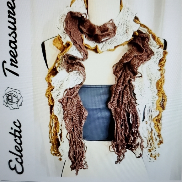 Boho Thick Knit Mesh Scarf🍃 - Picture 2 of 5